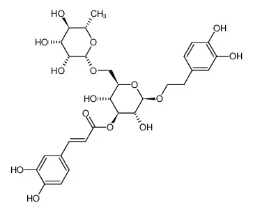 (E)-(2R,3R,4S,5R,6R)-2-(3,4-二羟基苯乙氧基)-3,5-二羟基-6-((((2S,3R,4R,5R,6S)-3,4,5-三羟基-6-甲基四氢-2H-吡喃-2-基)氧基)甲基)四氢-2H-吡喃-4-基 3-(3,4-二羟基苯基)丙烯酸酯