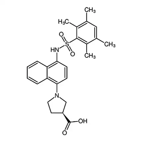 (S)-1-(4-((2,3,5,6-四甲基苯基)磺酰胺基)萘-1-基)吡咯烷-3-羧酸