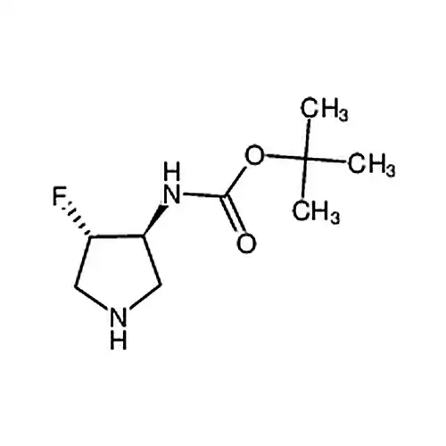 反式-(3-Boc-氨基)-4-氟吡咯