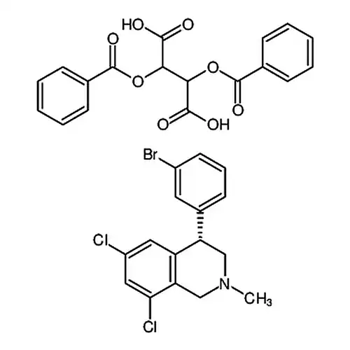 (4S)-4-(3-溴苯基)-6，8-二氯-2-甲基-1，2，3，4-四氢异喹啉(2S，3S)-2，3-双(苯甲酰氧基)丁二酸盐
