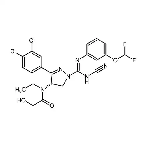 (S,E)-N-(1-(N-氰基-N'-(3-(二氟甲氧基)苯基)甲脒)-3-(3,4-二氯苯基)-4,5-二氢-1H-吡唑-4-基)-N-乙基-2-羟基乙酰胺