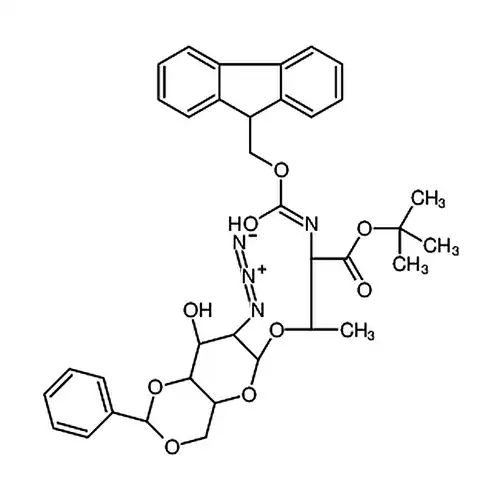 O-(2-叠氮-4,6-O-苯亚甲基-2-脱氧-&alpha;-D-吡喃半乳糖)-N-[(9H-芴-9-基甲氧基)羰基]-L-苏氨酸叔丁酯