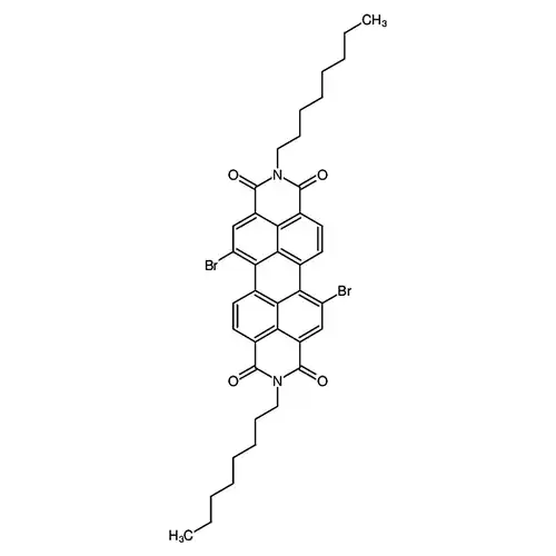5,12-二溴-2,9-二辛基蒽并[2,1,9-def:6,5,10-d'e'f']二异喹啉-1,3,8,10(2H,9H)-四酮
