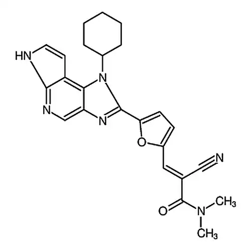(E)-2-氰基-3-(5-(1-环己基-1,6-二氢咪唑并[4,5-d]吡咯并[2,3-b]吡啶-2-基)呋喃-2-基)-N,N-二甲基丙烯酰胺