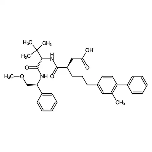 (3R)-3-[[(2S)-1-[[(1S)-2-Methoxy-1-phenylethyl]amino]-3，3-dimethyl-1-oxobutan-2-yl]carbamoyl]-6-(3-methyl-4-phenylphenyl)hexanoic acid