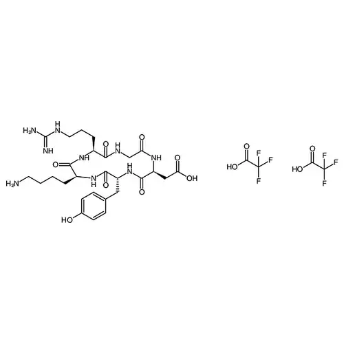 2,2,2-三氟乙酸与2-((2S,5R,8S,11S)-8-(4-氨基丁基)-11-(3-胍基丙基)-5-(4-羟基苄基)-3,6,9,12,15-五氧代-1,4,7,10,13-五氮杂环十五烷-2-基)乙酸的化合物(2:1)