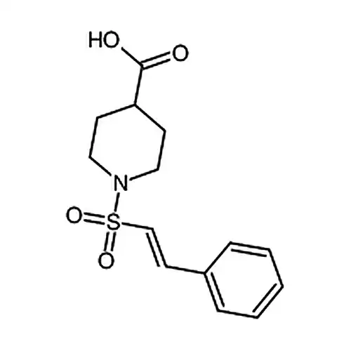 (E)-1-(苯乙烯基磺酰基)哌啶-4-羧酸