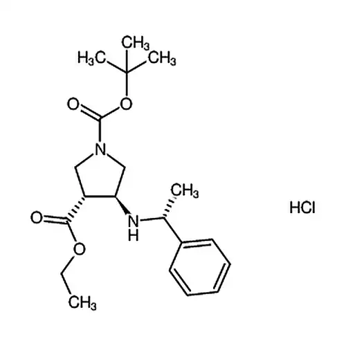 (3R，4S)-1-叔丁基4 - (((R)-1-苯基乙基)氨基)吡咯烷-1，3-二羧酸盐酸盐