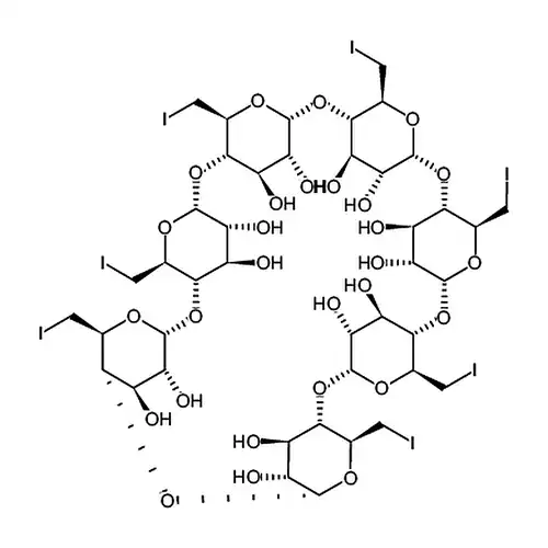 Heptakis(6-iodo-6-deoxy)-β-cyclodextrin游离态