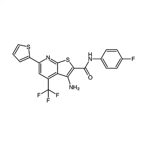 3-氨基-N-(4-氟苯基)-6-(噻吩-2-基)-4-(三氟甲基)噻吩并[2,3-b]吡啶-2-甲酰胺