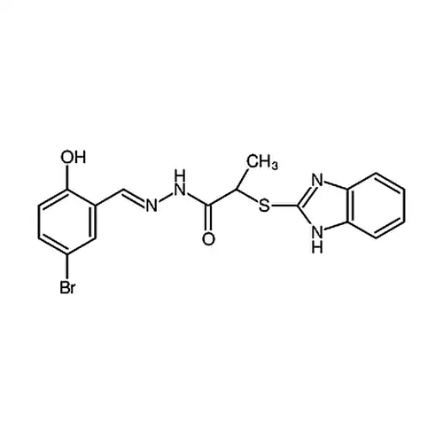 2-((1H-苯并[d]咪唑-2-基)硫基)-N'-(5-溴-2-羟基苯亚甲基)丙烷酰肼