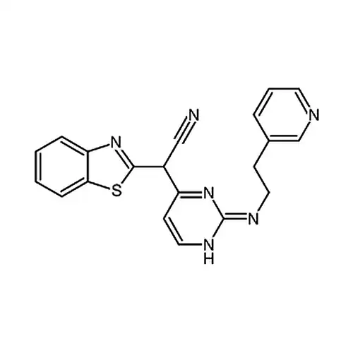 2-(苯并[d]噻唑-2-基)-2-(2-((2-(吡啶-3-基)乙基)氨基)嘧啶-4-基)乙腈