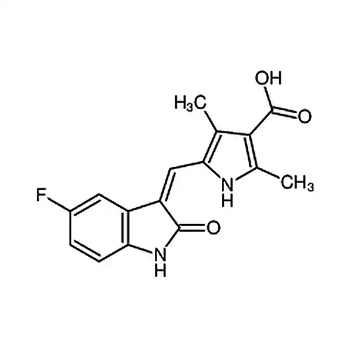5-((Z)-(5-氟-2-氧代吲哚烷-3-亚基)甲基)-2，4-二甲基-1H-吡咯-3-羧酸