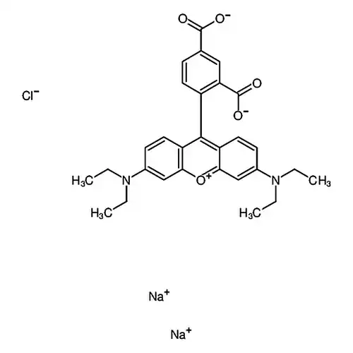9-(2，4-二羧基苯基)-3，6-二(二乙基氨基)-呫吨鎓氯化物二钠盐