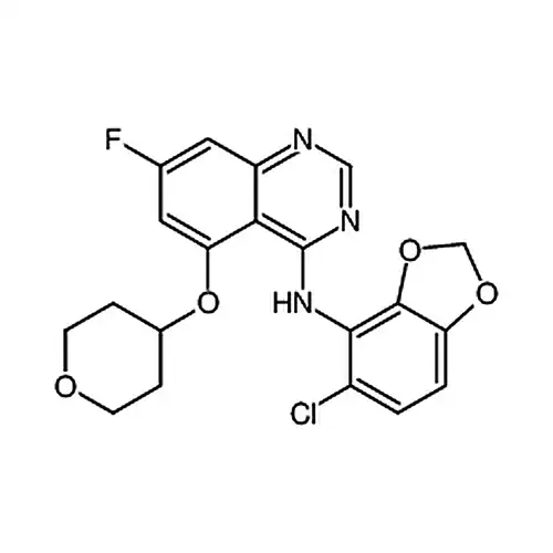 N-(5-氯苯并[d][1,3]二氧戊环-4-基)-7-氟5-((四氢-2H-吡喃-4-基)氧基)喹唑啉-4-胺