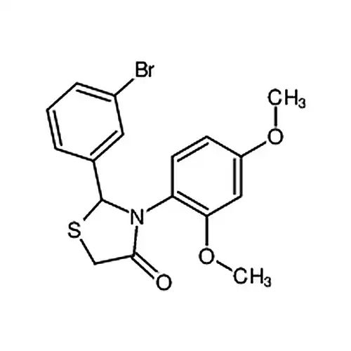 2-(3-溴苯基)-3-(2,4-二甲氧基苯基)噻唑烷-4-酮