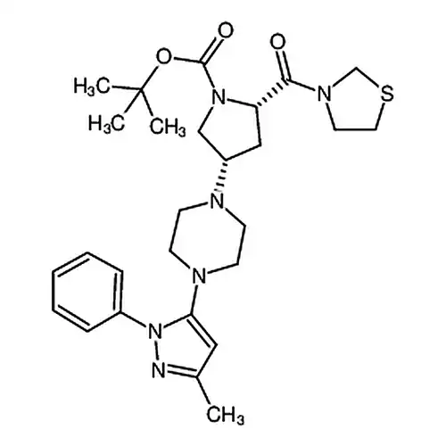 (2S，4S)-4-[4-(3-甲基-1-苯基-1H-吡唑-5-基)-1-哌嗪基]-2-(3-噻唑烷