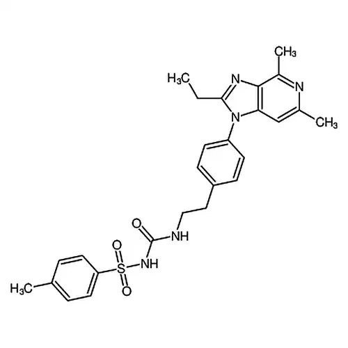 N-((4-(2-乙基-4,6-二甲基-1H-咪唑并[4,5-c]吡啶-1-基)苯乙基)氨基甲酰基)-4-甲基苯磺酰胺