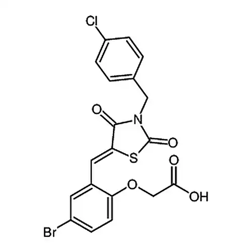 2-(4-溴-2-((3-(4-氯苄基)-2,4-二氧代噻唑烷-5-亚基)甲基)苯氧基)乙酸