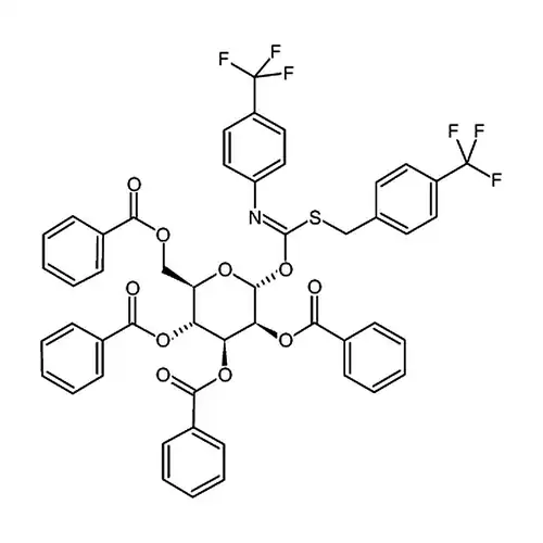 2,3,4,6-四-O-苯甲酰-&alpha;-D-吡喃葡萄糖基-对三氟甲基苄硫代-N-(对三氟甲基苯基)甲酰亚胺盐