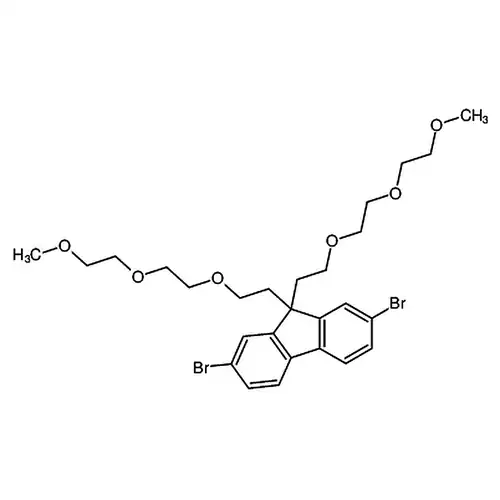 2，7-二溴-9，9-双(2-(2-(2-甲氧基乙氧)乙氧基)乙基)-9H-芴