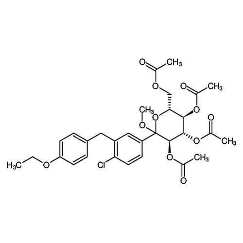 (3R，4S，5R，6R)-6-(乙酰氧基甲基)-2-(4-氯-3-(4-乙氧基苄基)苯基)-2-甲
