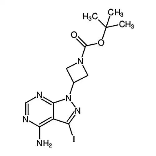 3-(4-氨基-3-碘-1H-吡唑并[3，4-d]嘧啶-1-基)- 氮杂环丁烷-1-羧酸叔丁酯