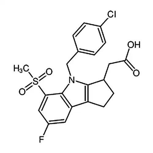 2-(4-(4-氯苄基)-7-氟-5-(甲基磺酰基)-1，2，3，4-四氢环戊并[b]吲哚-3-基)乙酸