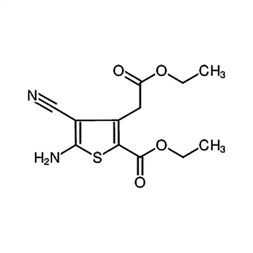 5-氨基-4-氰基-3-(2-乙氧基-2-羧甲基)-2-噻吩甲酸乙酯（雷尼酸锶第二部中间体）