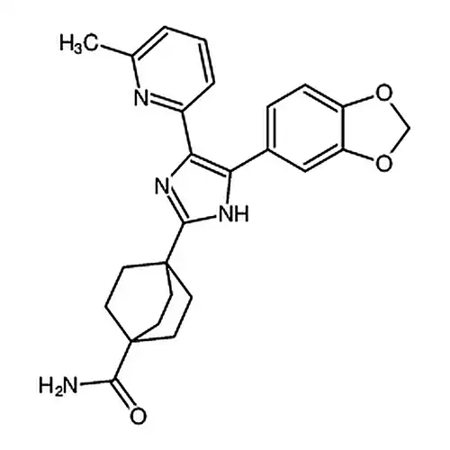 4-(4-(苯并[d][1,3]二氧杂环戊烯-5-基)-5-(6-甲基吡啶-2-基)-1H-咪唑-2-基)二环[2.2.2]辛烷-1-甲酰胺