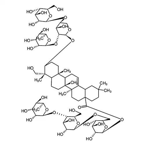 白头翁皂苷H；3-O-β-D-葡萄糖( 1→4)-[  -L-鼠李糖(1→2)]- -L-阿拉伯糖 常春藤配基- 28-O-鼠李糖(1→4)葡萄糖(1→6)葡萄糖苷