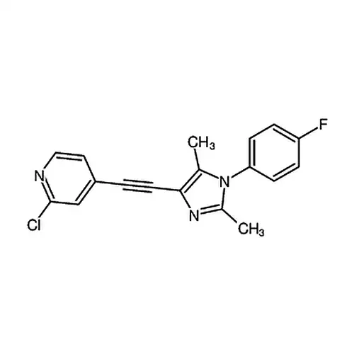 2-氯-4-((1-(4-氟苯基)-2,5-二甲基-1H-咪唑-4-基)乙炔基)吡啶