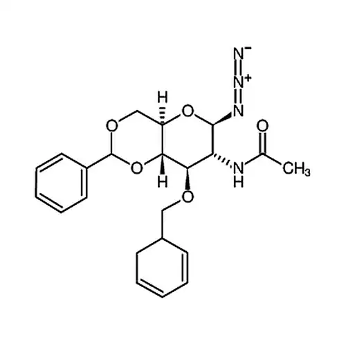 2-乙酰氨基-3-O-苄基-4,6-O-苯亚甲基-2-脱氧-&beta;-D-吡喃葡萄糖基叠氮化物
