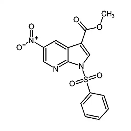 5-硝基-1-(苯基磺酰基)-1H-吡咯并[2，3-B]吡啶-3-羧酸甲酯