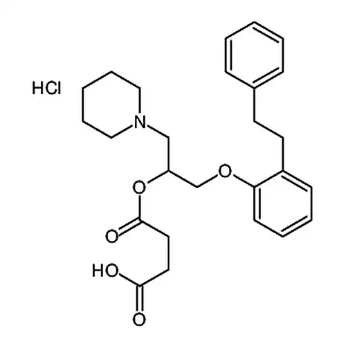 4-氧代-4-((1-(2-苯乙基苯氧基)-3-(哌啶-1-基)丙-2-基)氧基)丁酸盐酸盐