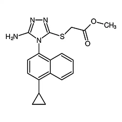 2-((5-氨基-4-(4-环丙基萘-1-基)-4H-1,2,4-三唑-3-基)硫基)乙酸甲酯