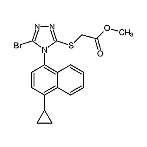 2-[[5-溴-4-(4-环丙基萘-1-基)-4H-1,2,4-三唑-3-基]硫基]乙酸甲酯