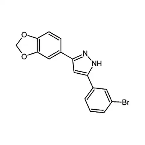 3-(苯并[d][1,3]二氧杂环戊烯-5-基)-5-(3-溴苯基)-1H-吡唑