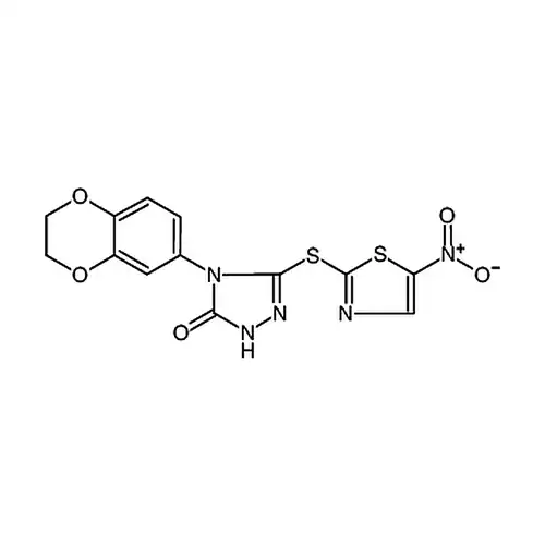 4-(2,3-二氢苯并[b][1,4]二恶英-6-基)-3-((5-硝基噻唑-2-基)硫基)-1H-1,2,4-三唑-5(4H)-酮