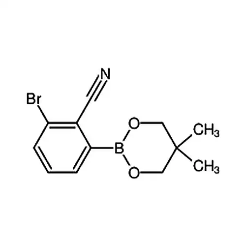 2-溴-6-（5,5-二甲基-1,3,2-二氧杂硼烷-2-基）苄腈
