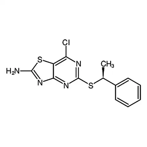 (S)-7-氯-5 - ((1-苯基乙基)硫基)噻唑并[4，5-d]嘧啶-2-胺