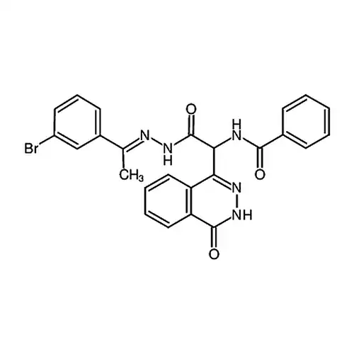 (E)-N-(2-(2-(1-(3-溴苯基)亚乙基)肼基)-2-氧代-1-(4-氧代-3,4-二氢邻苯二甲嗪-1-基)乙基)苯甲酰胺