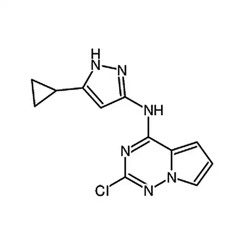 2-氯-N-(5-环丙基-1H-吡唑-3-基)吡咯并[2，1-f]的[1，2，4]三嗪-4-胺
