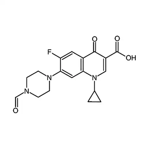 1-环丙基-6-氟-7-(4-甲酰基哌嗪-1-基)-4-氧代-1，4-二氢喹啉-3-羧酸