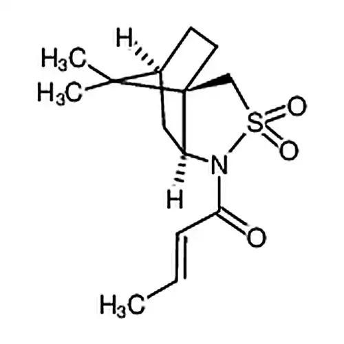 (E)-1-((3aR,6S,7aS)-8,8-二甲基-2,2-二氧化六氢-1H-3a,6-甲桥苯并[c]异噻唑-1-基)丁-2-烯-1-酮
