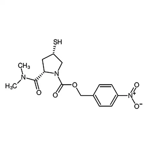 美罗培南侧链;(2S，4S)-2-(二甲基氨基甲酰)-4-巯基-1-(对硝基苄氧基甲酰)-1-吡咯烷