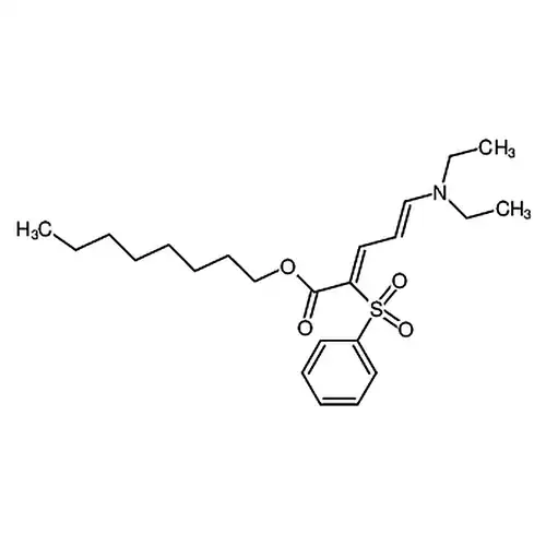 5-N，N-二乙基氨基-2-苯基磺酰基-2，4-戊二烯酸辛酯