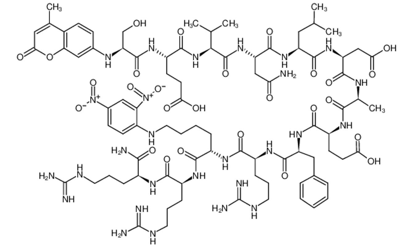 MCA-SEVNLDAEFR-K(Dnp)-RR, amide