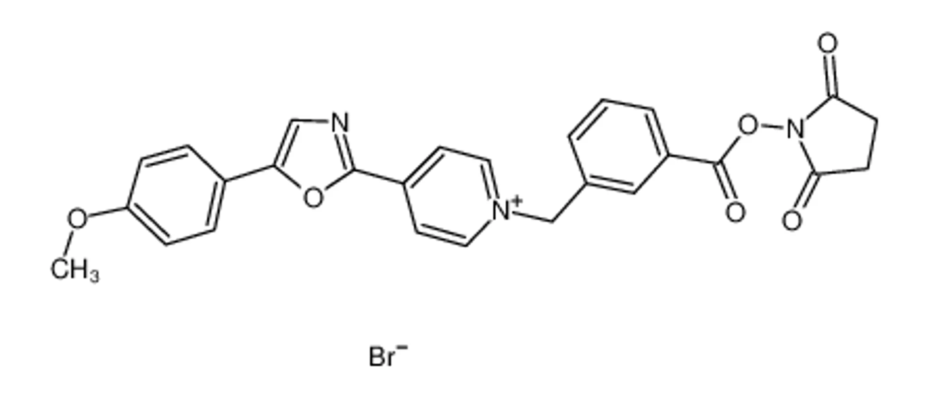 N-(3-Succinimidyloxy-carbonyl-phenyl)-methyl-4-(5''-(4''''-methoxy-phenyl)-2''-oxazolyl)-pyridinium bromide